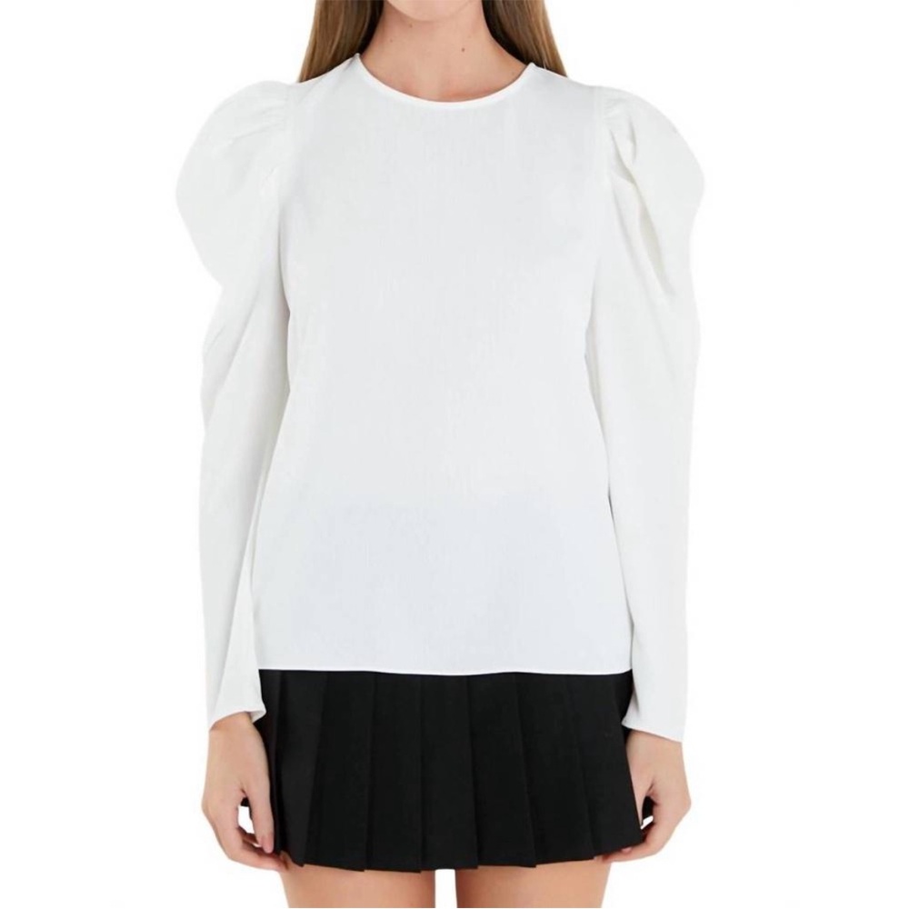 ▪️ENGLISH FACTORY Smile and Sing Long Puff Sleeve Top